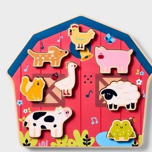 Barnyard Sounds Farm Animal Wooden Puzzle